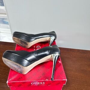 Guess Women's Heels in Black with Silver Stiletto